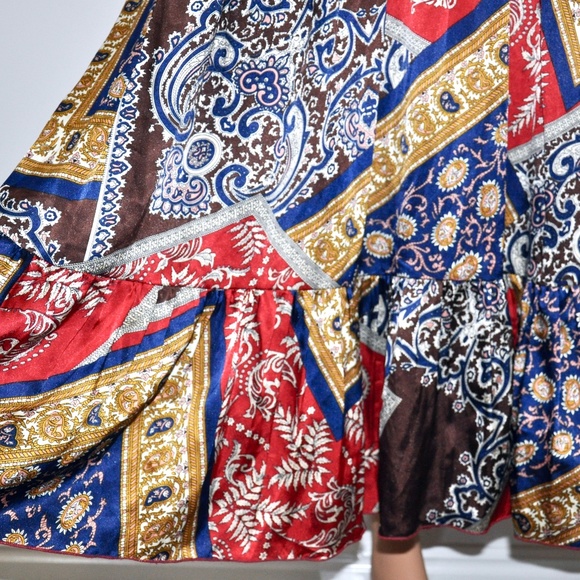 STUNNING Custom Made Silky Maxi Dress! - Picture 6 of 11